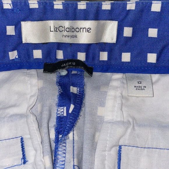 Liz Claiborne Blue and White Bermuda Shorts - Picture 3 of 5